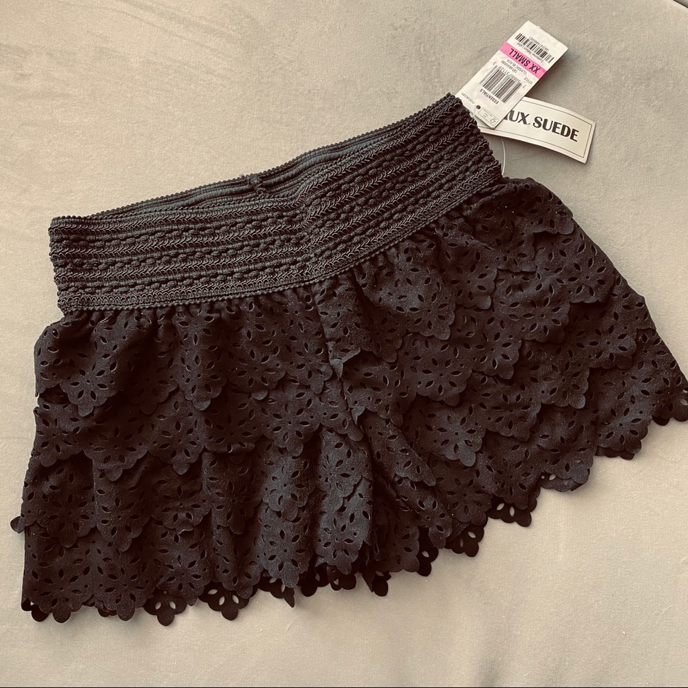 American Rag Faux Suede Laser-Cut Shorts